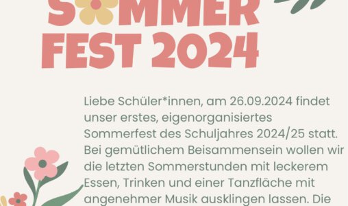 Sommerfest 2024 – verschoben!!